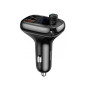 АЗП з FM-модулятором Baseus T typed S-13 Bluetooth MP3 car charger Black