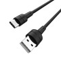 Кабель BOROFONE BX30 USB to Type-C, 3A, 1m, silicone, TPE connectors, Black