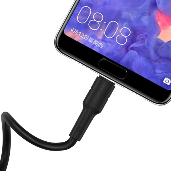 Кабель BOROFONE BX30 USB to Type-C, 3A, 1m, silicone, TPE connectors, Black