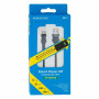 Кабель BOROFONE BU17 USB to iP, 2.4A, 1.2m, nylon, aluminum connectors, light indicator, Black