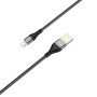 Кабель BOROFONE BU11 Tasteful Lightning 1.2m, aluminum alloy Black