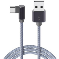 Кабель BOROFONE BX26 USB to Type-C 3A, 1m, nylon, aluminum connectors, Metal Gray
