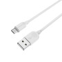 Кабель BOROFONE BX14 USB to Micro 2.4A, 2m, PVC, TPE connectors, White
