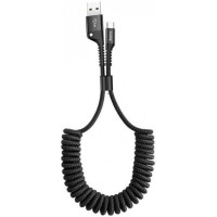 Кабель Baseus Fish eye Spring Data Cable For Type-C 3A 1M Black