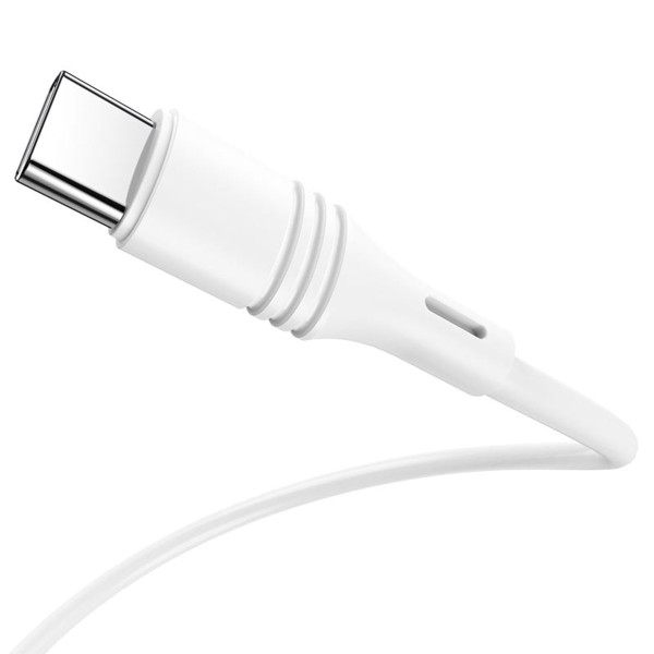 Кабель BOROFONE BX43 USB to Type-C 3A, 1m, PVC, PVC connectors, White