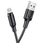 Кабель BOROFONE BX41 USB to Micro 2.4A, 1m, PVC, PVC connectors, magnetic, Black