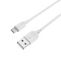 Кабель BOROFONE BX14 USB to Micro 2.4A, 3m, PVC, TPE connectors, White