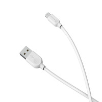 Кабель BOROFONE BX14 USB to Micro 2.4A, 3m, PVC, TPE connectors, White
