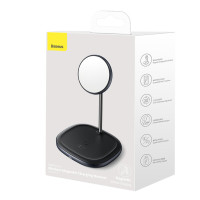 БЗП Baseus Swan 2-in-1 Wireless Magnetic Charging Bracket 20W+USB For type-C 3A 1m Black