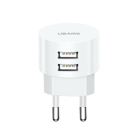МЗП Usams Travel Charging Set Send-Tu Series (T20 Dual USB Round Charger+U35  lightning cable) White