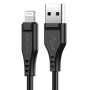 Кабель ACEFAST C3-02 USB to iP 2.4A, 1.2m, TPE, TPE connectors, Black