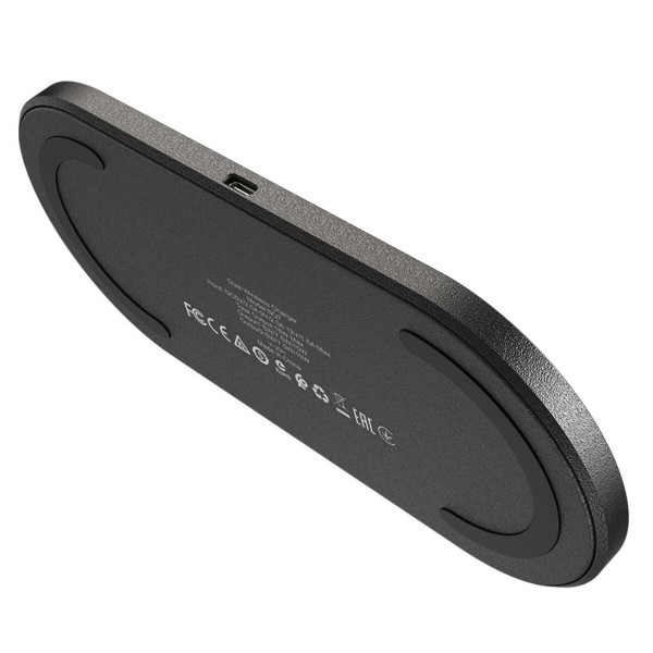 Бездротовий зарядний пристрій BOROFONE BQ7 Prominent dual 10W wireless fast charger Black