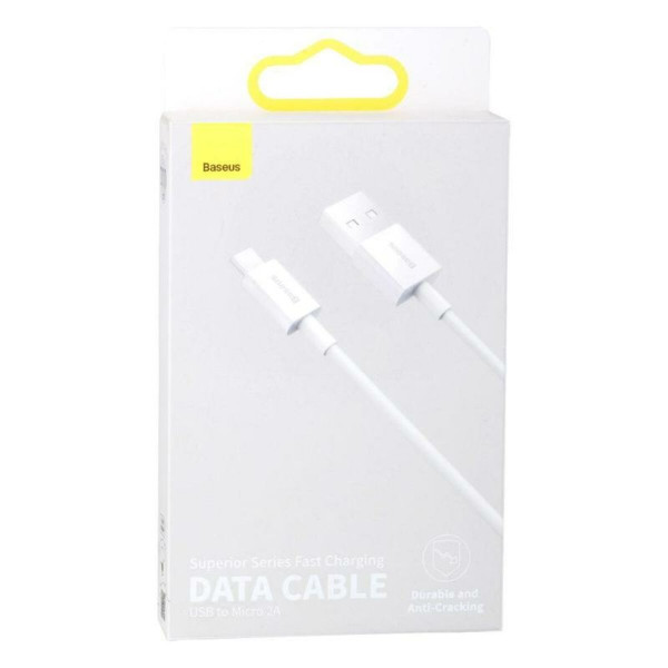 Кабель Baseus Superior Series Fast Charging Data Cable USB to Micro 2A 2m White