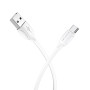 Кабель BOROFONE BX19 USB to Type-C 2.4A, 1m, PVC, TPE connectors, White