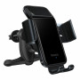 Тримач для мобiльного Baseus Smart Solar Power Wireless Car Mount Electric Holder Black