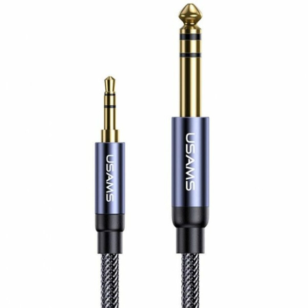 Аудіо-кабель Usams US-SJ539 3.5mm to 6.35mm Aluminum Alloy Audio Cable 1.2m Tarnish
