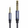 Аудіо-кабель Usams US-SJ539 3.5mm to 6.35mm Aluminum Alloy Audio Cable 1.2m Tarnish