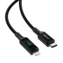 Кабель ACEFAST C6-01 Type-C to iP, 3A, 30W, 1.2m, nylon, zinc connectors, Black