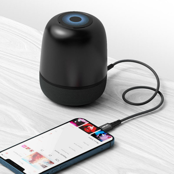 Кабель ACEFAST C1-06 Lightning to 3.5mm aluminum alloy audio cable Black