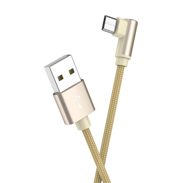 Кабель BOROFONE BX26 Express Micro-USB 1m, 2.4A, nylon braid Gold
