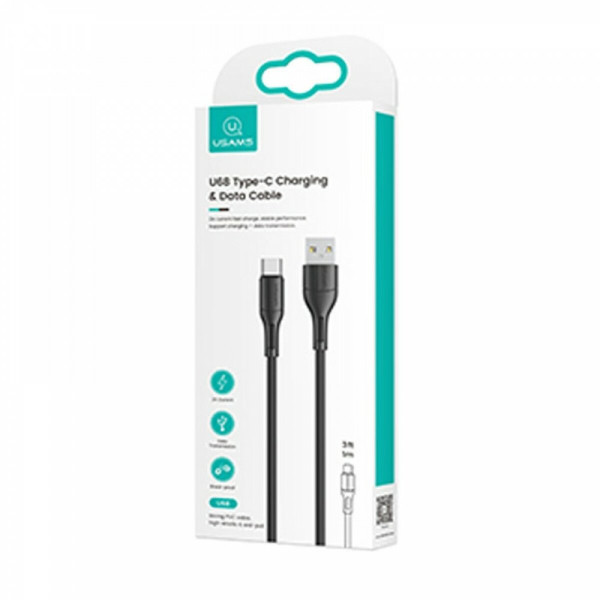 Кабель Usams US-SJ501 U68 Type-C Charging & Data Cable 1m Black