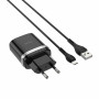 Мережевий зарядний пристрій HOCO C12Q Smart QC3.0 charger set(Micro) Black