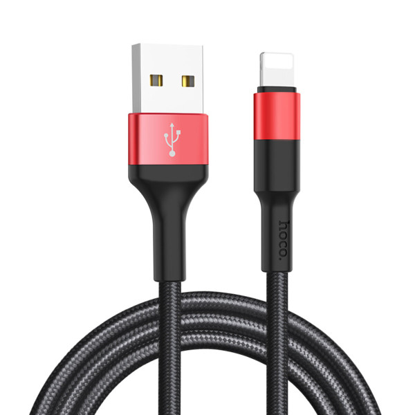 Кабель HOCO X26 Xpress charging data cable for iP Black+Red