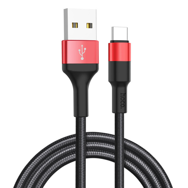 Кабель HOCO X26 Xpress charging data cable for Type-C Black+Red