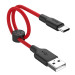 Кабель HOCO X21 Plus Silicone charging cable for Type-C(L=0.25M) Black+Red