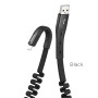 Кабель HOCO U78 Cotton treasure elastic charging data cable for Micro Black