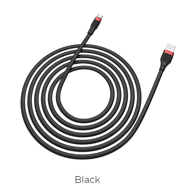 Кабель HOCO U72 Forest Silicone charging cable for Micro Black