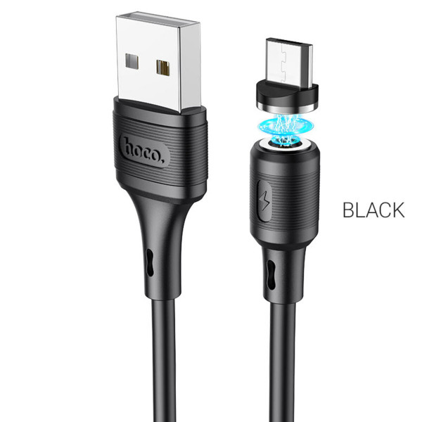 Кабель HOCO X52 Sereno magnetic charging cable for Micro Black