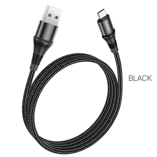 Кабель HOCO X50 Excellent charging data cable for Micro Black