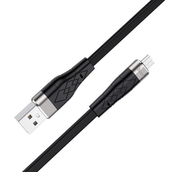 Кабель HOCO X53 Angel silicone charging data cable for Micro Black