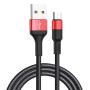 Кабель HOCO X26 Xpress charging data cable for Micro Black+Red