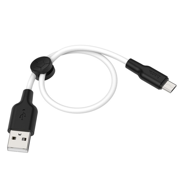 Кабель HOCO X21 Plus Silicone charging cable for Micro(L=0.25M) Black+White