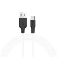 Кабель HOCO X21 Silicone Type-C charging cable Black+White