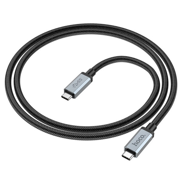 Кабель HOCO US06 USB3.2 20Gbps 100W HD high speed data cable(L=1M) Black