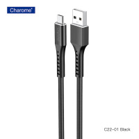Кабель CHAROME C22-01 USB-A to Micro aluminum alloy charging data cable Black