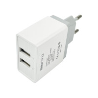 Мережевий зарядний пристрій Mibrand MI-02 Travel Charger 2USB-A White