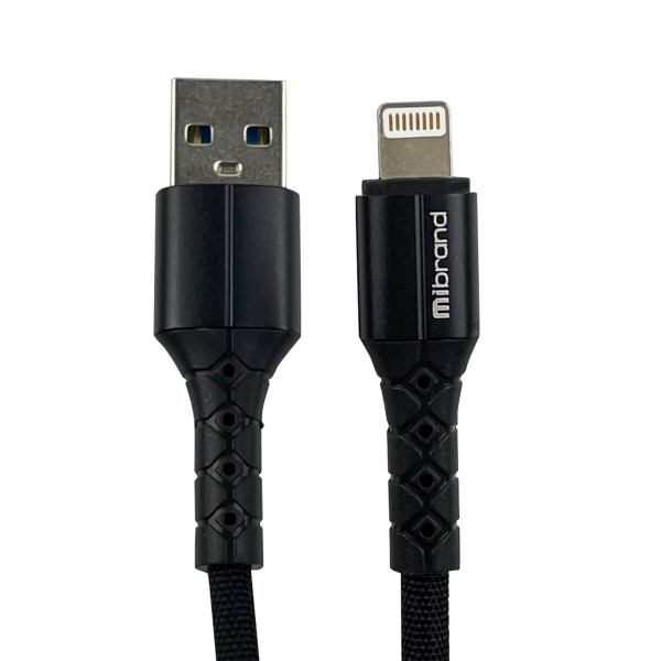 Кабель Mibrand MI-32 Nylon Charging Line USB for Lightning 2A 0.5m Black