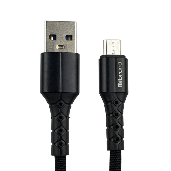Кабель Mibrand MI-32 Nylon Charging Line USB for Micro 2A 2m Black