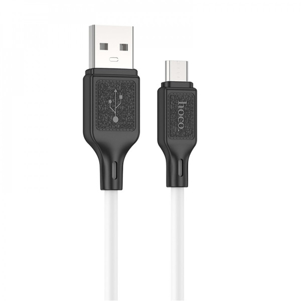 Кабель HOCO X90 Cool silicone charging data cable for Micro White