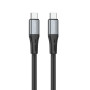 Кабель BOROFONE BX88 Solid 60W silicone charging data cable for Type-C to Type-C Black