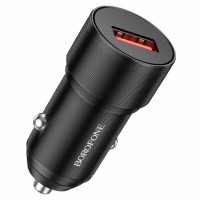 Автомобільний зарядний пристрій BOROFONE BZ19A Wisdom single port QC3.0 car charger Black