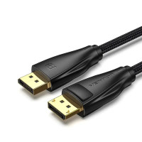 Кабель Vention DisplayPort, 1 м, v1.4  чорний, 8K 60 Hz, 4K 144Hz, 2K 165Hz, 1080P 240Hz (HCCBF)