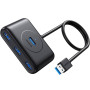 Хаб UGREEN CR113 USB 3.0 Hub  1m (Black) (UGR-20291)