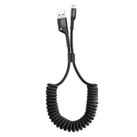 Кабель Baseus Fish eye Spring Data Cable Lightning 1m Black