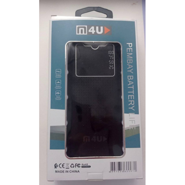 Power bank Mi 4U M79 20000mAh чорний, білий з ліхтариком