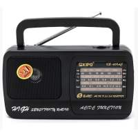 Радіоприймач KIPO KB-408, FM радіо, AUX, корпус пластмас, Black, BOX